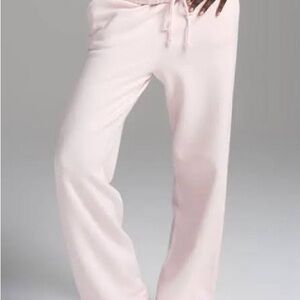 SKIMS Cotton Fleece Straight Leg Pants Barely Pink